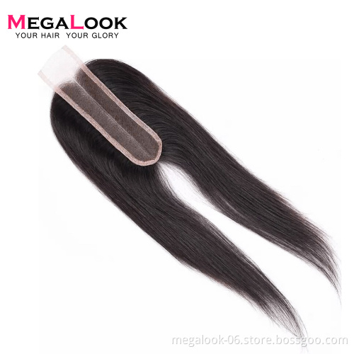 Megalook Hair Discounts Wholesale Cheap Brazilian Straight Human Hair Kim K 2*6 2X6 Lace Closure